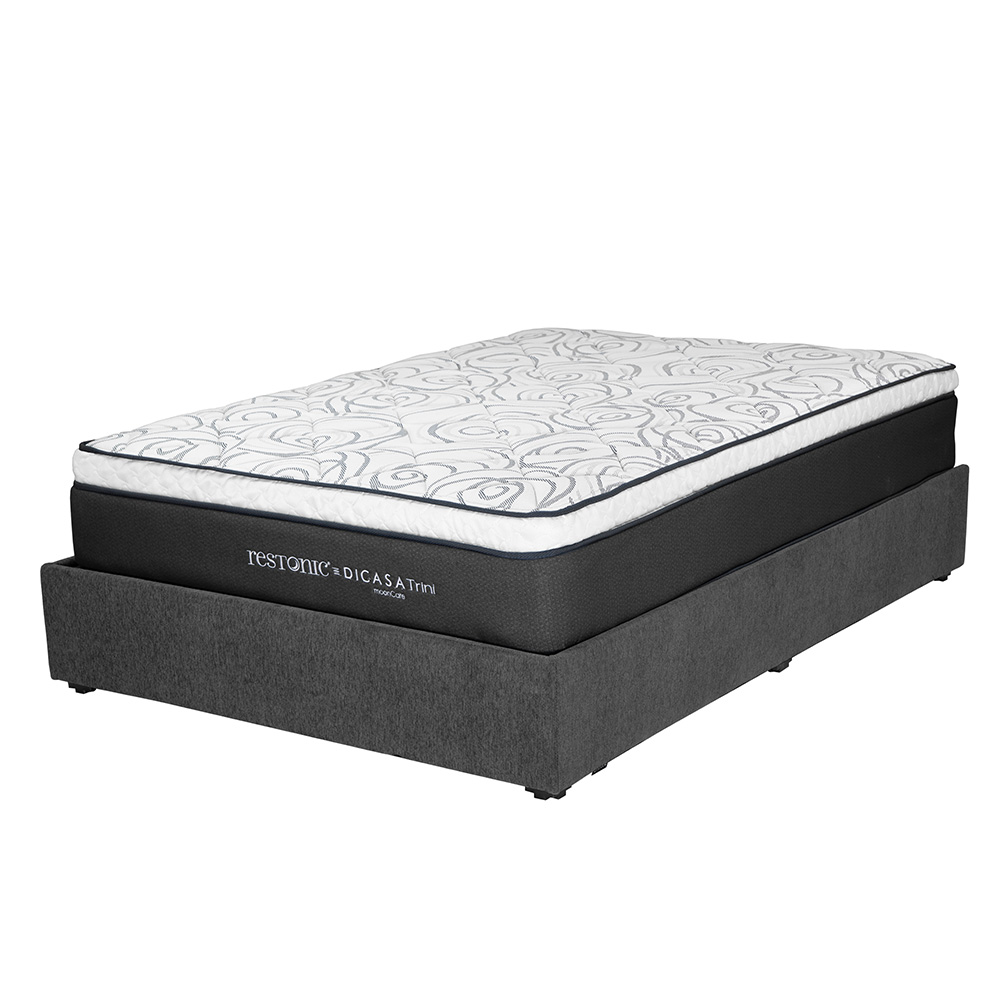 Foto 2 | Colchón Dicasa Trini Color Gris Carbon Matrimonial + Base Cama