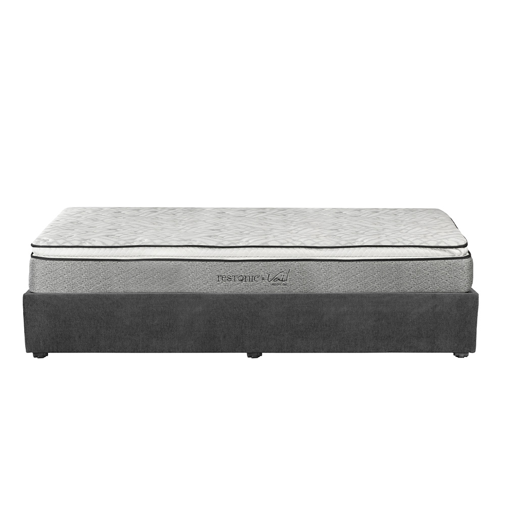 Foto 1 | Colchón Restonic Vail Color Gris Carbon King Size + Base Cama