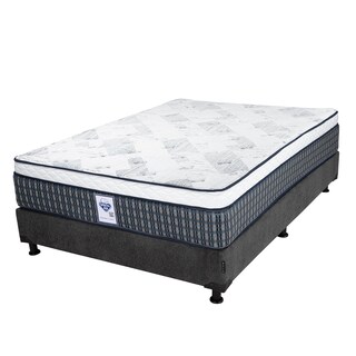 Foto 2 | Colchón Spring Air Cardona Color Gris Carbon Matrimonial + Box + Almohada One +protector Cloud