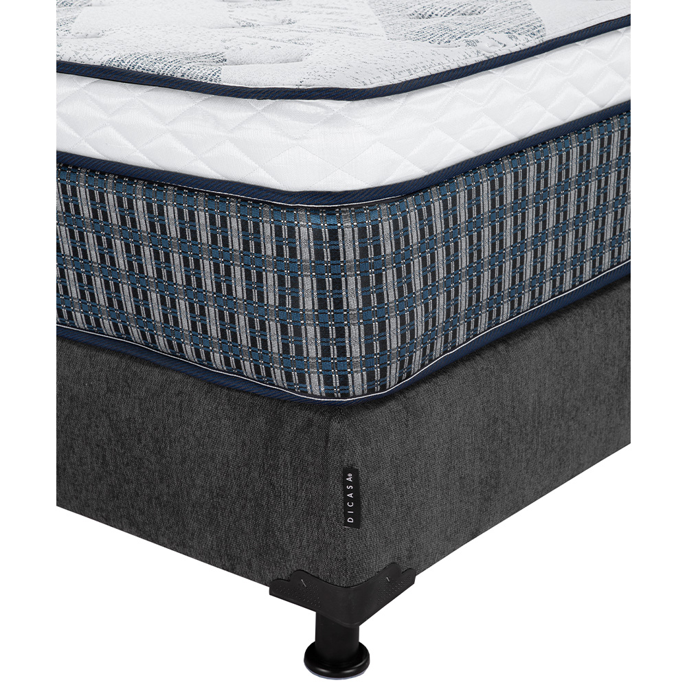 Foto 4 pulgar | Colchón Spring Air Cardona Color Gris Carbon Matrimonial + Box + Almohada One +protector Cloud