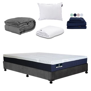 Foto 1 | Colchón Spring Air Therapy Color Gris Carbon Matrimonial +box+almohada One+protector Cloud+sabanas Softy+edredon Homy