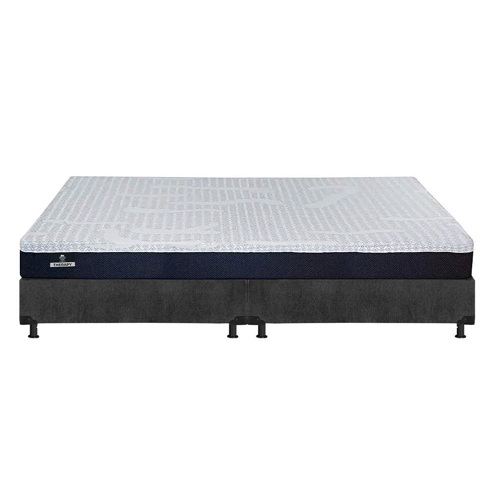 Colchón Spring Air Therapy Color Gris Carbon King Size +box