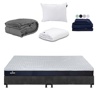 Foto 1 | Colchón Spring Air Therapy Color Gris Carbon King Size +box+almohada One+protector Cloud