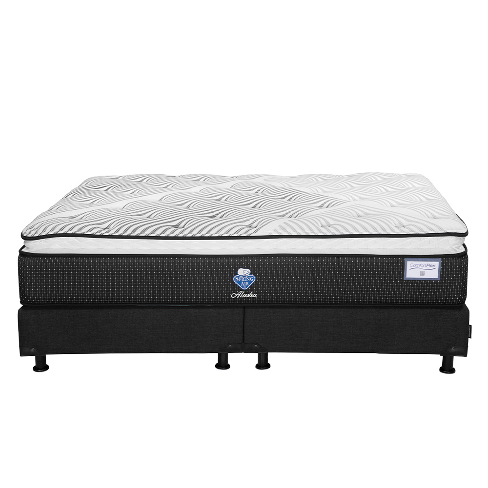 Foto 2 | Colchón Spring Air Alaska Color Negro King Size + Box + Almohada 2pack