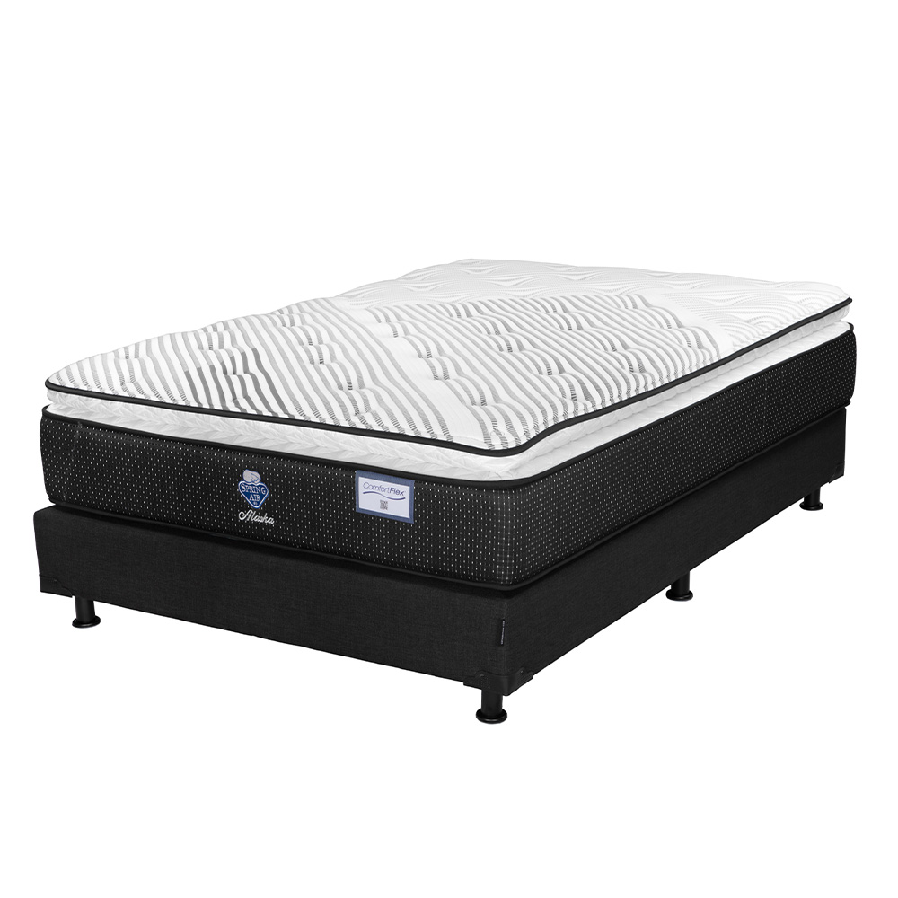 Foto 3 | Colchón Spring Air Alaska Color Negro King Size + Box + Almohada 2pack