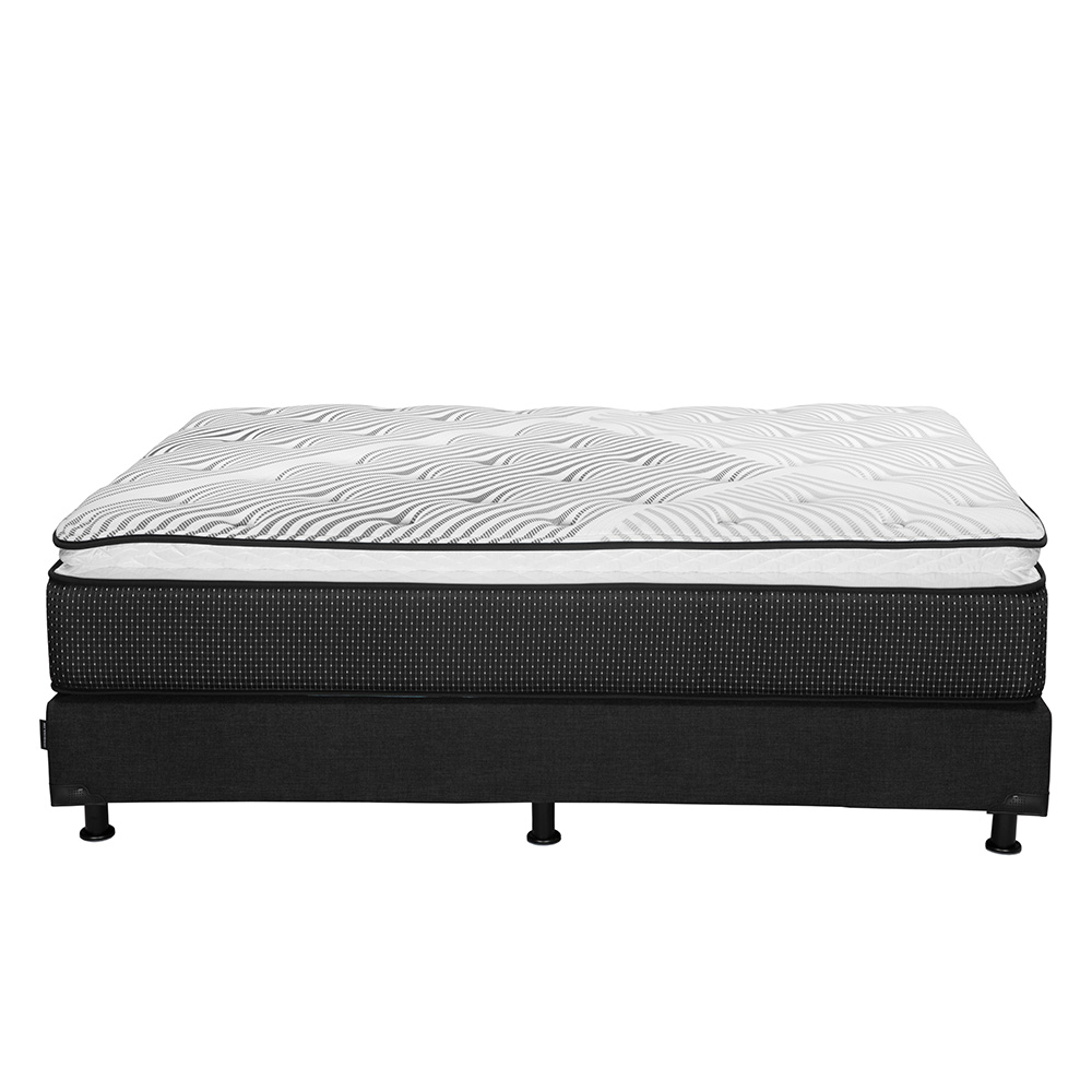 Foto 5 pulgar | Colchón Spring Air Alaska Color Negro King Size + Box + Almohada 2pack