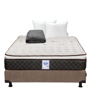 Foto 1 | Colchón Spring Air Minesota + Box Color Café + Almohada Royal Twin + Protector Lux Individual