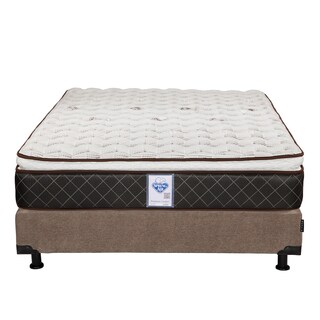 Foto 2 | Colchón Spring Air Minesota + Box Color Café + 2 Almohadas Osos + Sábanas Basic Queen Size