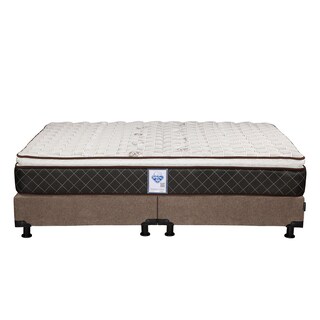 Foto 2 | Colchón Spring Air Minesota + Box Color Café + 2 Almohadas Osos + Sábanas Basic King Size