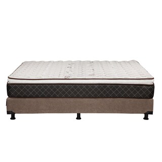 Foto 5 | Colchón Spring Air Minesota + Box Color Café + 2 Almohadas Osos + Sábanas Basic King Size
