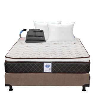 Foto 1 | Colchón Spring Air Minesota + Box Color Café + Almohada Royal Twin + Sábanas Royal Queen Size