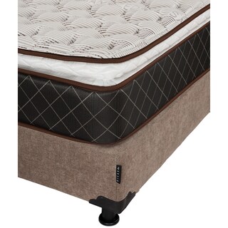 Foto 4 | Colchón Spring Air Minesota + Box Color Café + 2 Almohadas Osos + Sábanas Basic Individual
