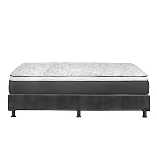 Foto 3 | Colchón Restonic Trini Color Gris Carbon Matrimonial + Box + Almohada 2pack