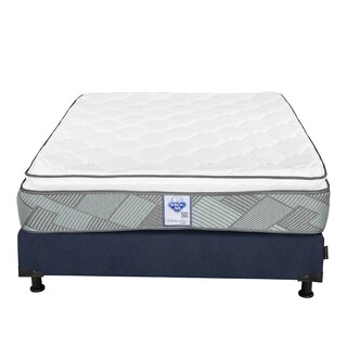 Foto 2 | Colchón Spring Air Baggio Color Azul Matrimonial + Box + Almohada 2pack