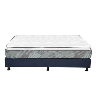 Foto 3 | Colchón Spring Air Baggio Color Azul Matrimonial + Box + Almohada 2pack