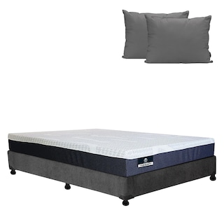 Foto 1 | Colchón Spring Air Therapy Color Gris Carbon Queen Size + Box + Almohada 2pack