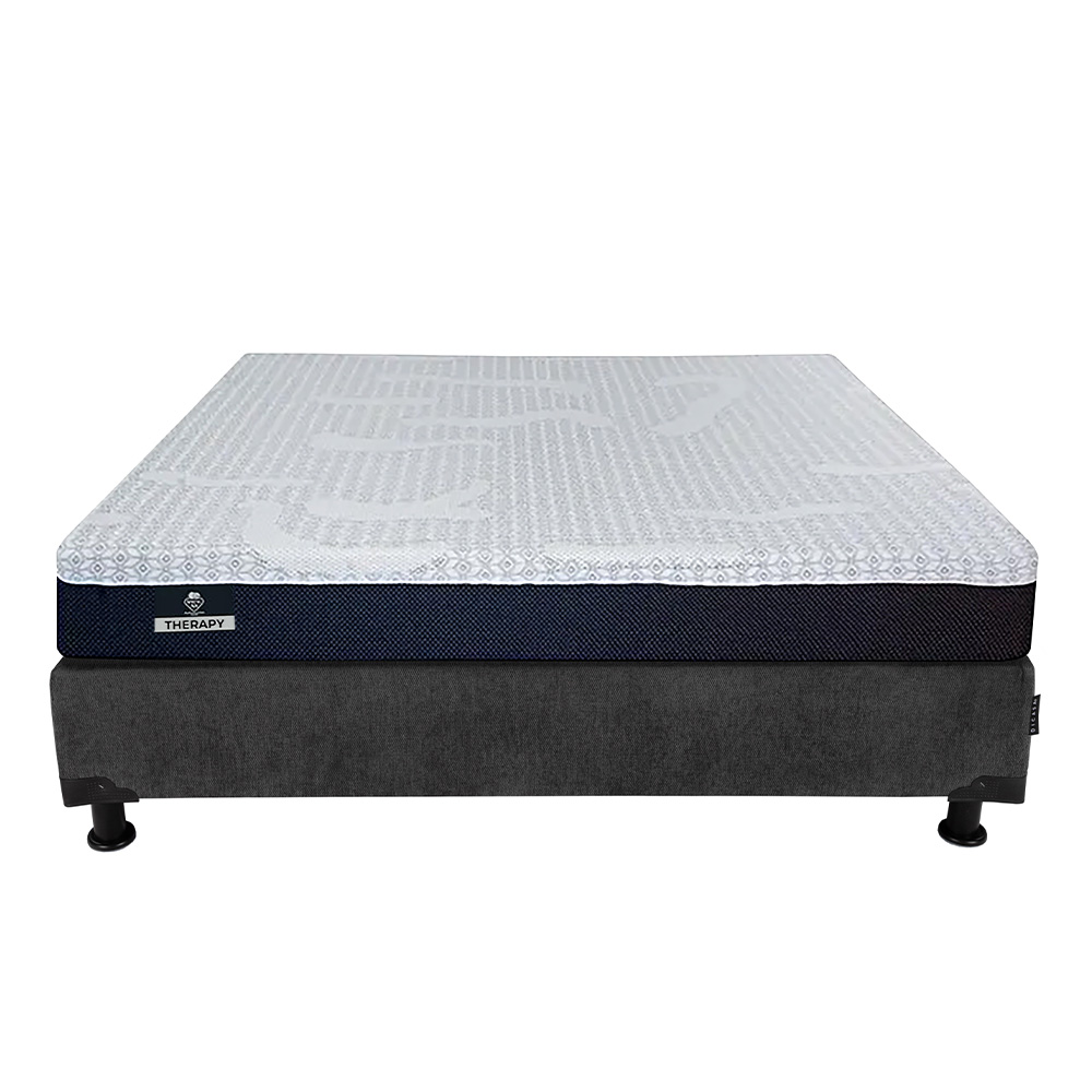 Foto 2 | Colchón Spring Air Therapy Color Gris Carbon Queen Size + Box + Almohada 2pack