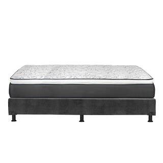 Foto 3 | Colchón Restonic Trini Color Gris Carbon King Size + Box + Almohada 2pack