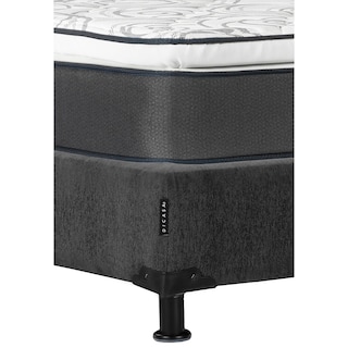 Foto 4 | Colchón Restonic Trini Color Gris Carbon Queen Size + Box + Almohada 2pack + Protector Cloud