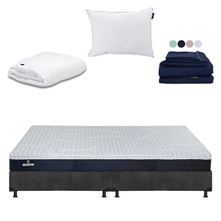 Foto 1 | Colchón Spring Air Therapy Color Gris Carbon King Size + Box + Almohada One + Protector Cloud + Sábanas Softy