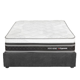Foto 1 | Colchón Spring Air Ergosum Color Gris Carbon Queen Size + Base Cama