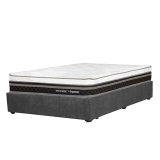 Foto 2 | Colchón Spring Air Ergosum Color Gris Carbon Queen Size + Base Cama