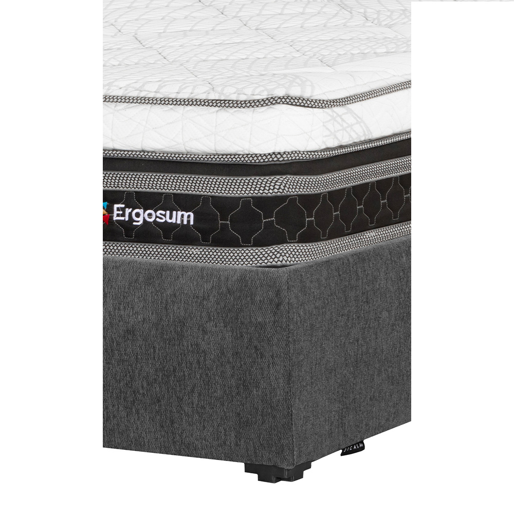Foto 4 pulgar | Colchón Spring Air Ergosum Color Gris Carbon Queen Size + Base Cama