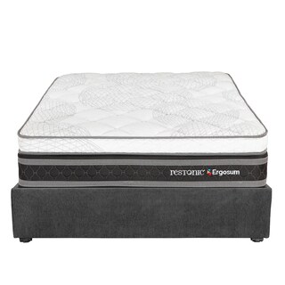 Foto 1 | Colchón Spring Air Ergosum Color Gris Carbon Matrimonial + Base Cama