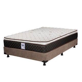 Foto 3 | Colchón Spring Air Minesota Color Café Queen Size + Box Dicasa Café + 2 Almohadas Osos