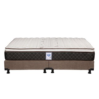 Foto 2 | Colchón Spring Air Minesota Color Café King Size + Box Dicasa Café + 2 Almohadas Osos + Protector Ultra