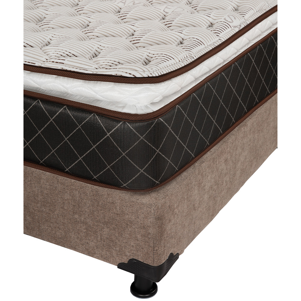 Foto 4 | Colchón Spring Air Minesota Color Café King Size + Box Dicasa Café + 2 Almohadas Osos + Protector Ultra
