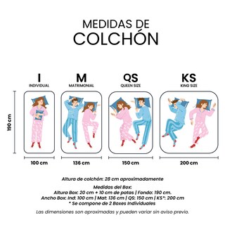 Foto 8 | Colchón Spring Air Minesota Color Café Matrimonial + Box Dicasa Café + Almohada Osos + Protector Ultra + Sábanas Basic