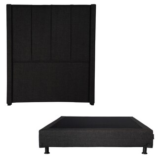 Foto 1 | Cabecera Dicasa Nizza Color Negro Queen Size + Box Dicasa Color Negro Queen Size