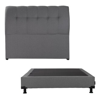 Foto 1 | Cabecera Dicasa Nube Color Gris Queen Size + Box Dicasa Color Gris Queen Size