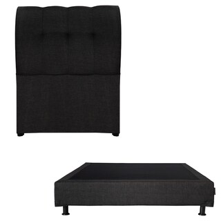 Foto 1 | Cabecera Dicasa Nube Color Negro Individual + Box Dicasa Color Negro Individual