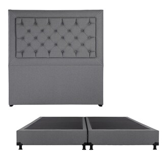 Foto 1 | Cabecera Dicasa Mary Color Gris King Size + Box Dicasa Mary Color Gris King Size