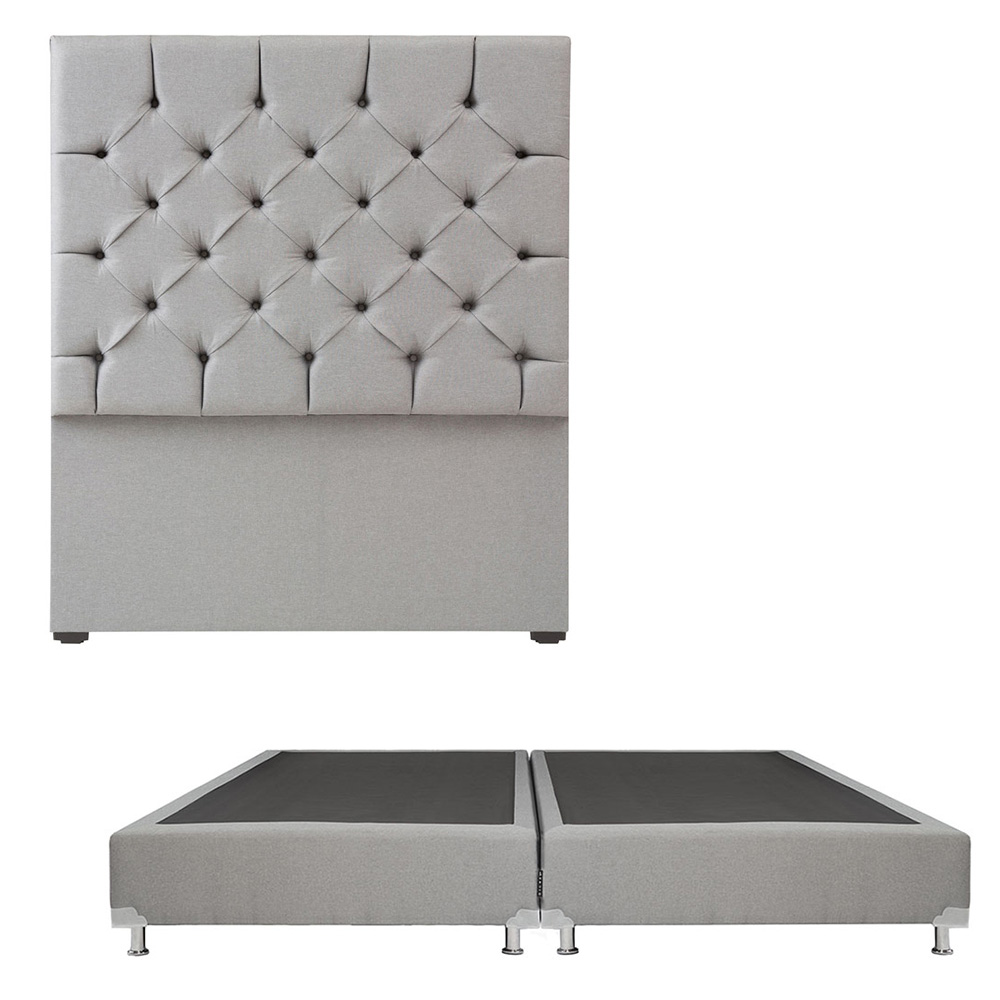 Foto 1 | Cabecera Dicasa Capri Color Gris King Size + Box Dicasa Color Gris King Size
