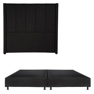 Foto 1 | Cabecera Dicasa Nizza Color Negro King Size + Box Dicasa Color Negro King Size