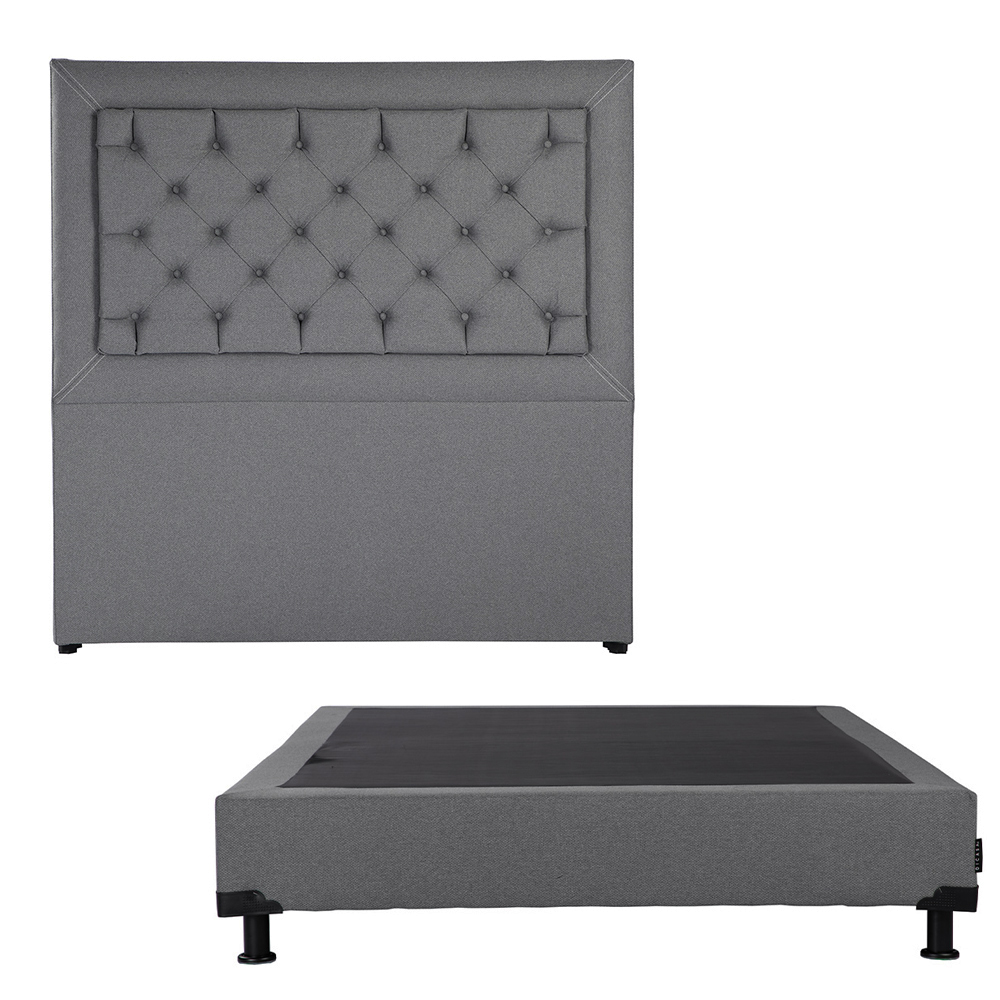 Cabecera Dicasa Mary Color Gris Individual + Box Dicasa Mary Color Gris Individual