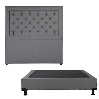 Foto 1 | Cabecera Dicasa Mary Color Gris Matrimonial + Box Dicasa Mary Color Gris Matrimonial
