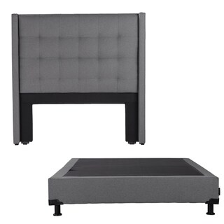 Foto 1 | Cabecera Dicasa Titan Color Gris Queen Size + Box Dicasa Color Gris Queen Size