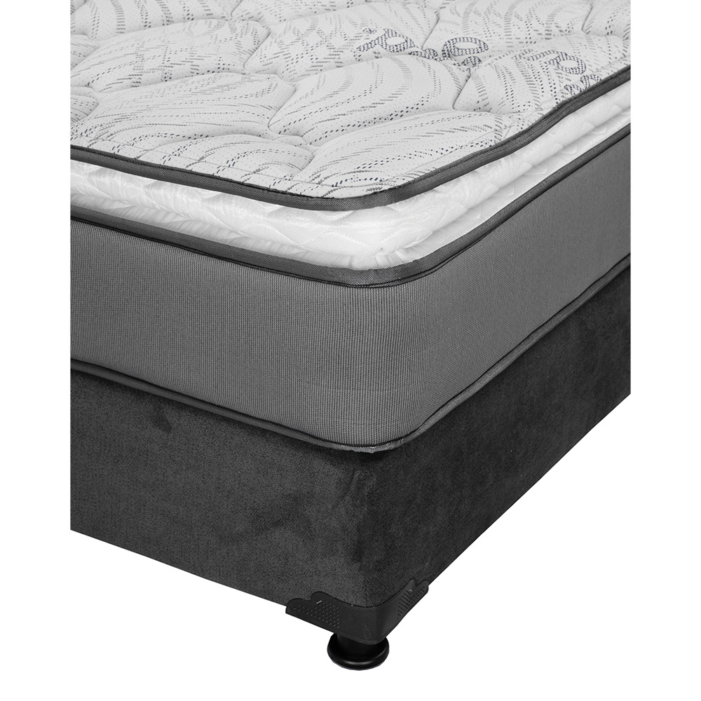 Foto 5 pulgar | Colchón Spring Air Prestige Color Gris Matrimonial + Box Dicasa Gris + Almohada Osos + Protector Ultra + Sábanas Basic