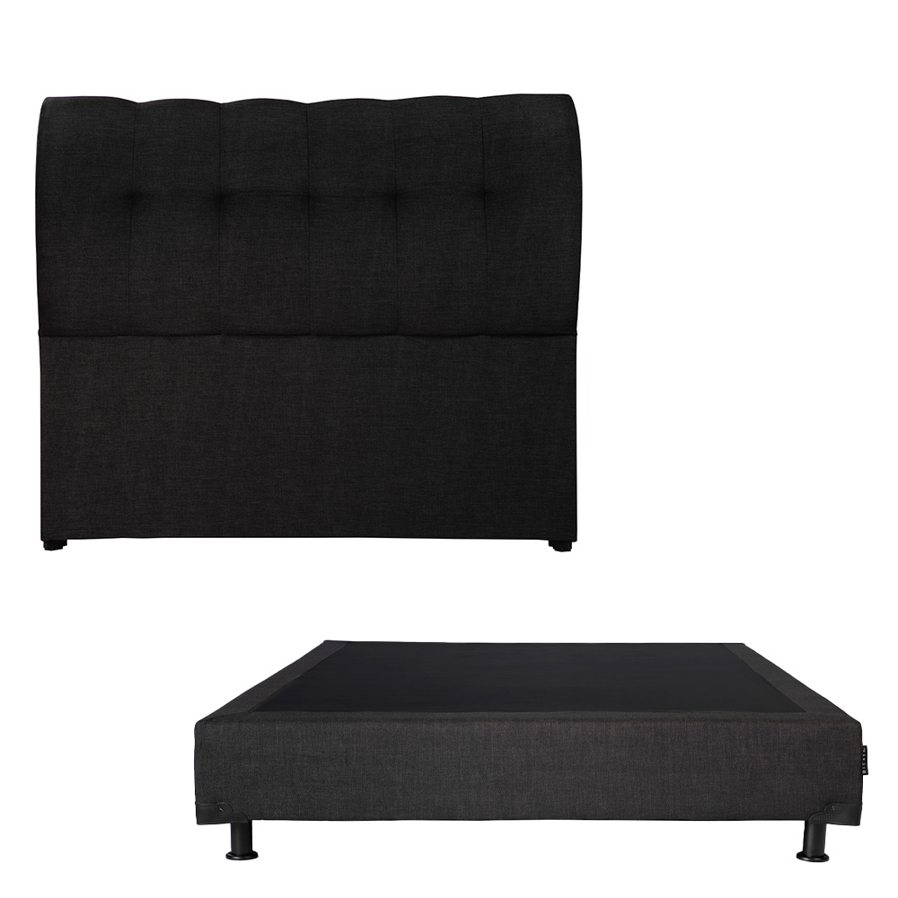 Foto 1 | Cabecera Dicasa Nube Color Negro Queen Size + Box Dicasa Color Negro Queen Size