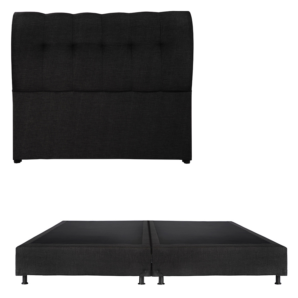 Foto 1 | Cabecera Dicasa Nube Color Negro King Size + Box Dicasa Color Negro King Size