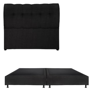 Foto 1 | Cabecera Dicasa Nube Color Negro King Size + Box Dicasa Color Negro King Size