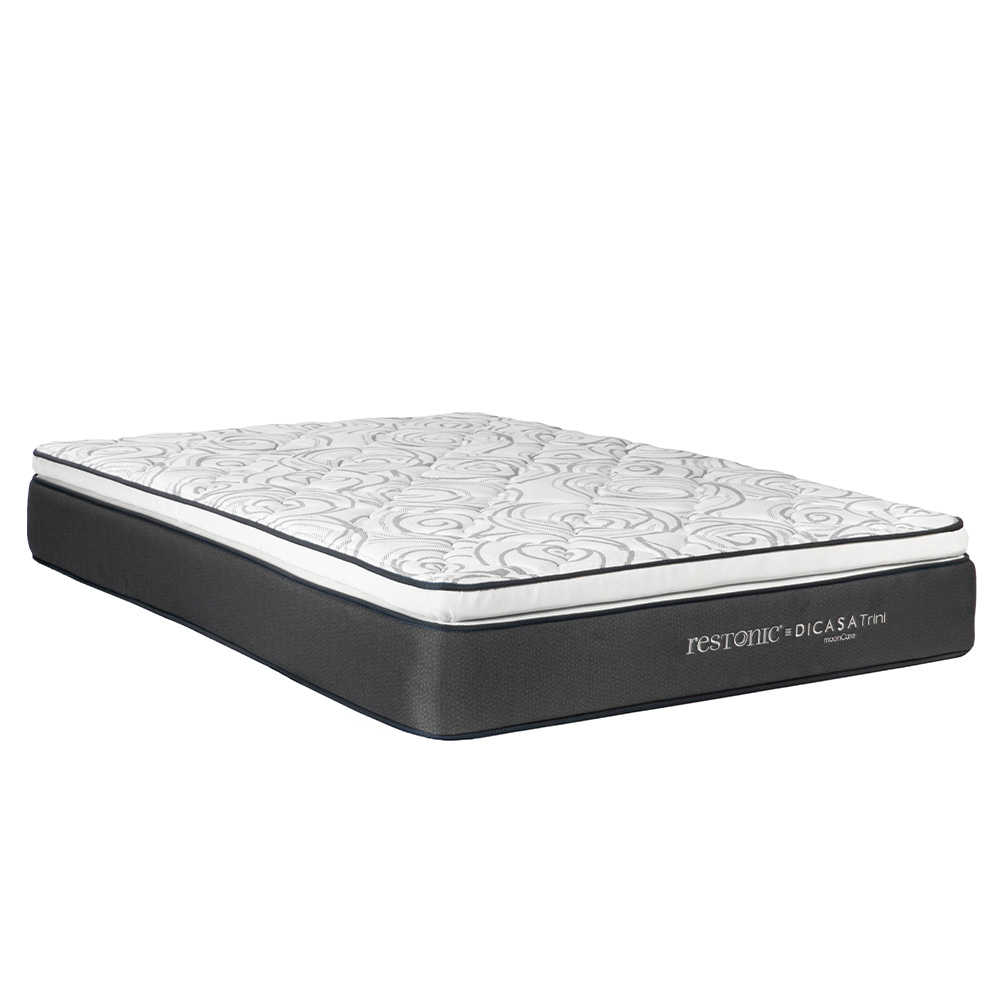 Foto 5 | Cabecera Lugo Color Beige Queen Size+base Slim+colchón Restonic Trini+almohada 2pack+protector+sábanas Softy+edredón
