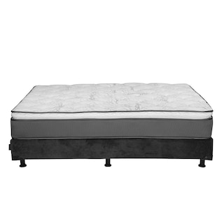Foto 4 | Colchón Spring Air Prestige Color Gris Carbon Matrimonial + Box + Almohada Royal Twin + Sábanas Royal