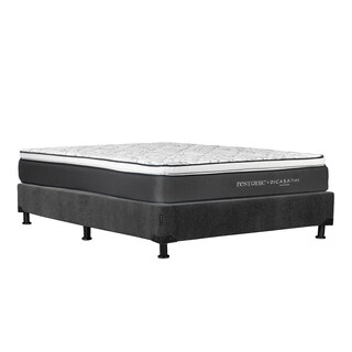 Foto 2 | Colchón Dicasa Trini Color Gris Carbon Matrimonial + Box + Almohada Royal Twin + Sábanas Royal