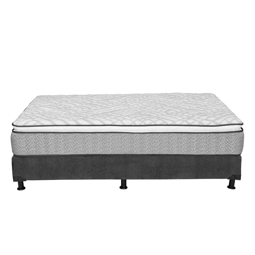 Foto 4 | Colchón Restonic Vail Color Gris Carbon Queen Size  + Box + Almohada Royal + Protector Ultra