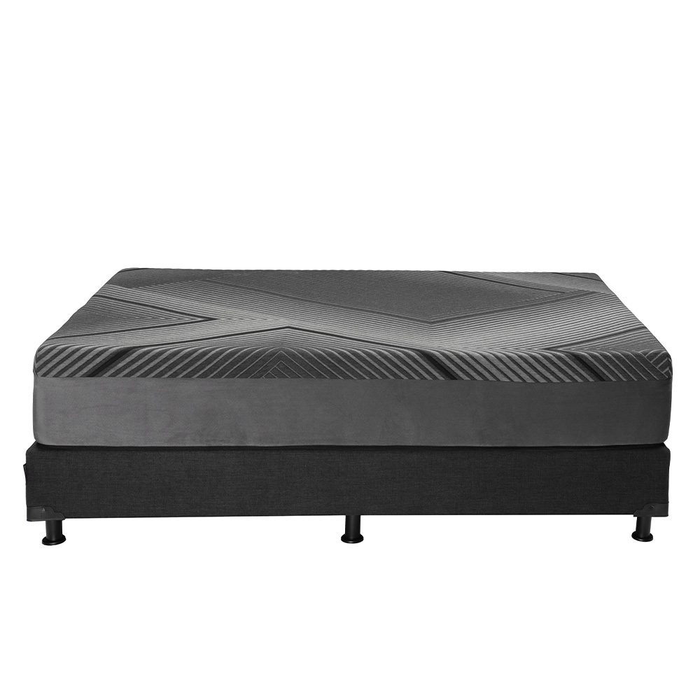 Foto 4 | Colchón Rogga Color Negro Matrimonial  + Box + Almohada Royal Twin + Protector Lux